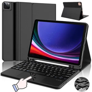 Touchpad Tastatur Hülle Maus Für Samsung Galaxy Tab S9 FE S8 S7 S6 Lite A8 A9+ - Bild 1 von 34