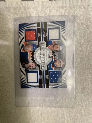 Edmonton Oilers, Mark Messier, Jari kurri Grant Furh, Doug Weight, Jersey card - Image 1 of 4
