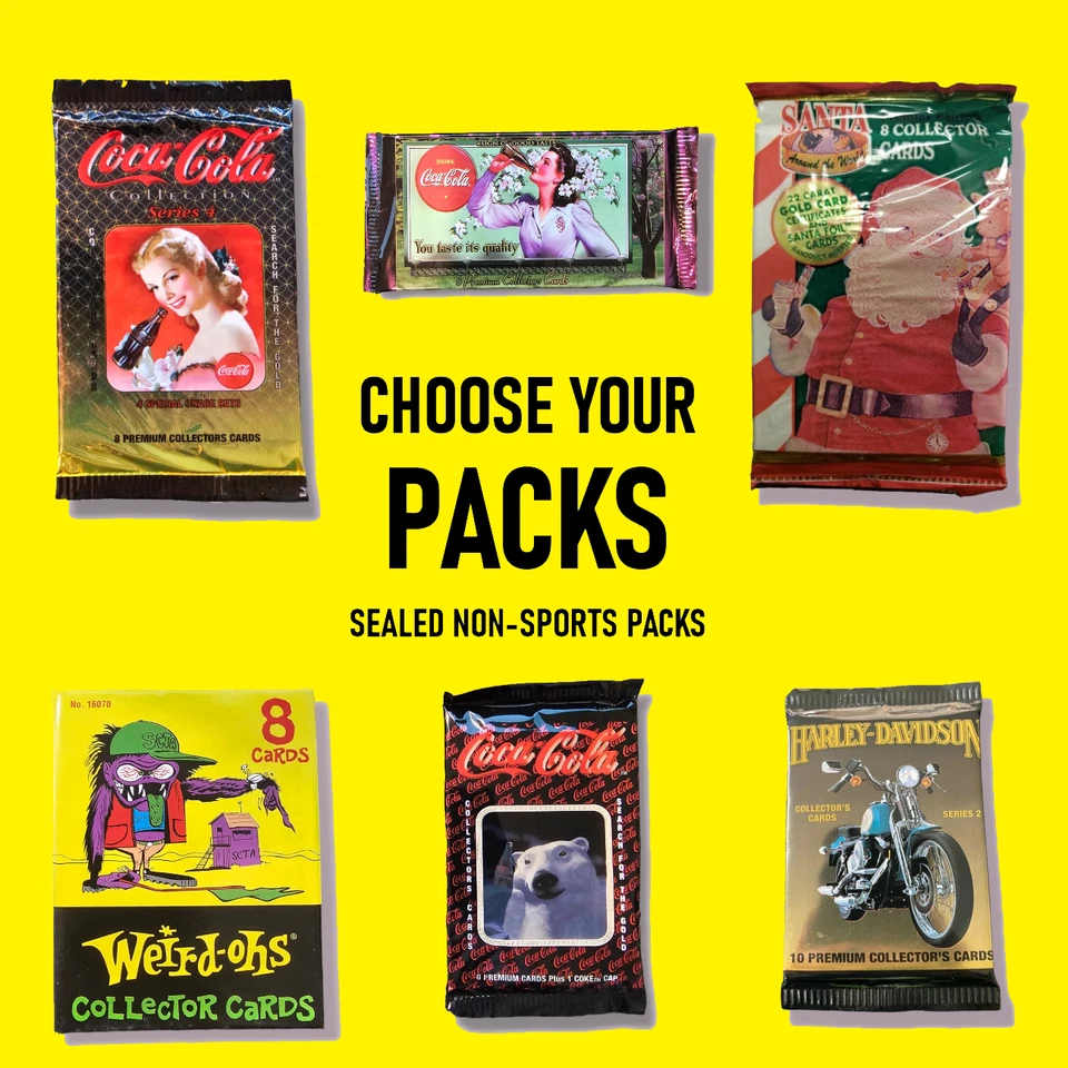Sealed Non-Sport Trading Card Packs - You Pick Oddball Pepsi Coke Coors Lot - Image 1 of 1