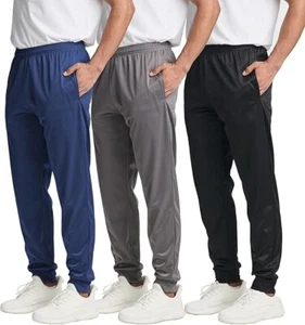 Real Essentials 3-Pack Men's Tricot Active Jogger Sweatpants, Fleece Lined, 3XL - Picture 1 of 6