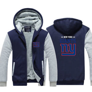 New York Giants Fans Hoodie Fleece Coat winter Jacket warm Sweatshirt