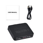 1 in 2 Out HDMI Splitter Video Distributor Amplifier For HDTV Box PC Monitor N