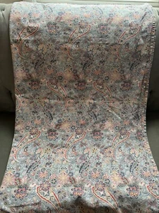 RACHEL ZOE Cornflower Blue Paisley Spring Tablecloth Approx. 57” X 100” - Picture 1 of 5