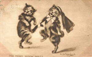 Die lustige Witwe Walzer Künstler signiert 1911 Postkarte - Bild 1 von 2
