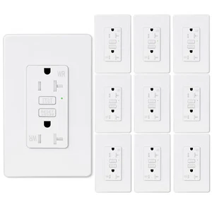 10Pack Electrical Socket 20AMP GFCI GFI Receptacle Wall Outlet Tamper Resistant - Picture 1 of 18