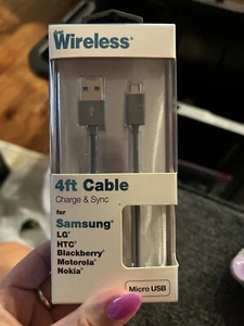 Just Wireless Micro USB 4 Ft. Charge & Sync Cable Gray - Picture 1 of 1