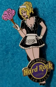 SAN DIEGO HOTEL GRAND OPENING FRENCH MAID FEATHER DUSTER GIRL Hard Rock Cafe PIN - Picture 1 of 1