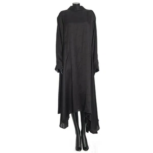 BALENCIAGA 3320$ Midi Dress - Monogram Jacquard, Black Silk - Picture 1 of 11