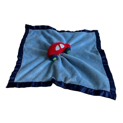 Chupeta de segurança Baby Essentials carro pelúcia Lovey cetim brinquedo vermelho azul - Imagem 1 de 4