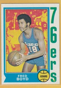 1974-75 TOPPS BASKETBALL FRED BOYD #154 76ERS EXMT/NM *74678