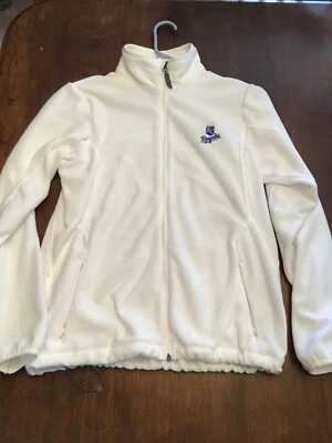 Vintage Womens L White Fleece Kansas City Royals Jacket Baseball - Image 1 of 4