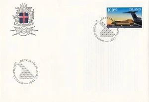 Iceland Scott 638 FDC - Keflavik Intl. Airport Inauguration - Picture 1 of 1