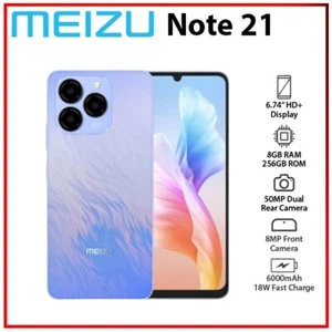 (New) MEIZU Note 21 8GB+256GB BLUE Dual SIM Unlocked Android Mobile Phone - Picture 1 of 5