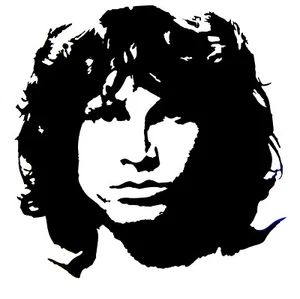 Jim Morrison Portrait Vinyl Decal Sticker for car,truck,window,laptop,etc. - Picture 1 of 1