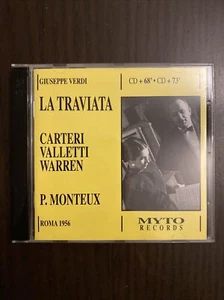 VERDI: La Traviata, Monteux, Carteri, Rome 1956 Live MYTO - 2 CD Set - Free S/H - Foto 1 di 2
