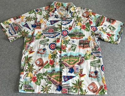 Camisa Hawaiana Para Hombres MLB Reyn Spooner Chicago Cubs Grande Tradicional Foto 1 de 4