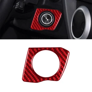 For Jeep Wrangler JK 2011-2017 Red Carbon Fiber Engine Strat Stop Switch Cover  - Picture 1 of 8