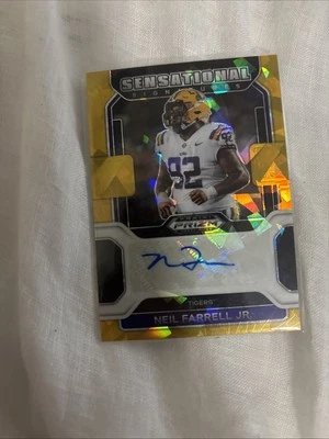 2023 Panini Chronicles Draft Picks  Neil Farrell Jr. #SS-NFJ Gold Ice Prizm AURC - Image 1 of 2