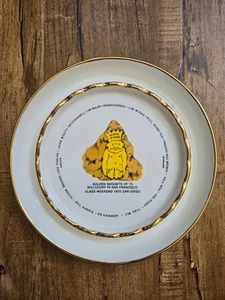 Vintage Commemorative Ashtray Plate of The Golden Nuggets of '75 Gold Trim - Picture 1 of 5