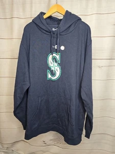 UNDER ARMOUR Blue COLDGEAR SEATTLE MARINERS HOODIE SWEATSHIRT MENS 3XL NEW NWOT - Picture 1 of 5