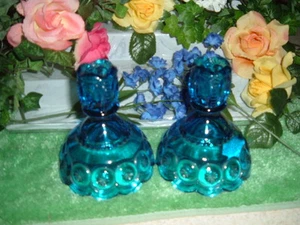 PAR DE CANDELABROS MOON & STARS BLUE 4 1/2" T #4261 - Imagen 1 de 2