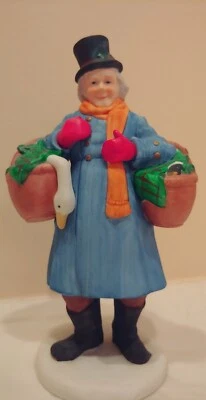 1987 Enesco Scrooge After The Visit Figura de cerámica Un cuento de Navidad 8" Foto 1 de 4