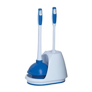 Mr. Clean Turbo Plunger and Bowl Brush Caddy Set Toilet Brush Plunger Combo - Picture 1 of 7