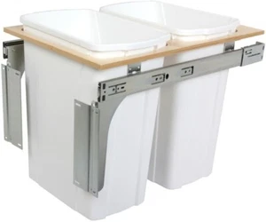 Versatile 35 Qt Kitchen Waste Bin - Adjustable Pull-Out Trash Can Solutions - Picture 1 of 4
