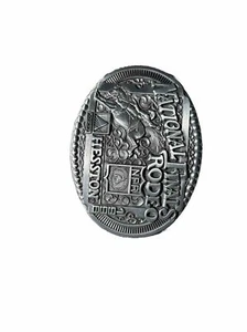 Vintage Agco 1998 Hesston National Finals Rodeo NFR Cowboy Western Gürtelschnalle Pferd - Bild 1 von 9