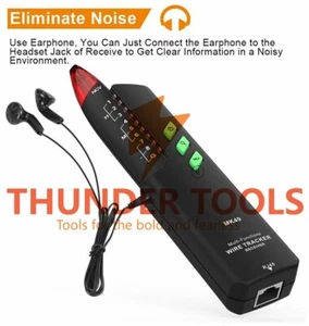 Thunder Tools Meterk Network Cable Tester RJ11 RJ45 Wire Tracker Line - Afbeelding 1 van 12