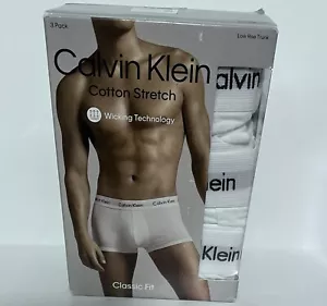 Calvin Klein Boxer Brief 3 PACK Cotton Classic Fit Men’s Sz 2XL XXL In White - Picture 1 of 4