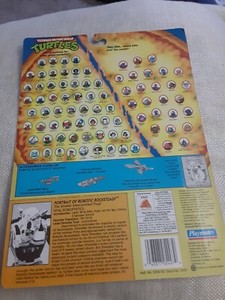 TMNT Robotic Rocksteady 1993 Teenage Mutant Ninja Turtle Cardback File Card