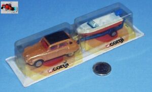 Corgi Toys 1/65 réf 2515 : Citroën Dyane et son porte-bateau