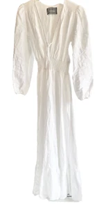Reformation Chantal Dress White Linen New with Tags (NWT) - Picture 1 of 4
