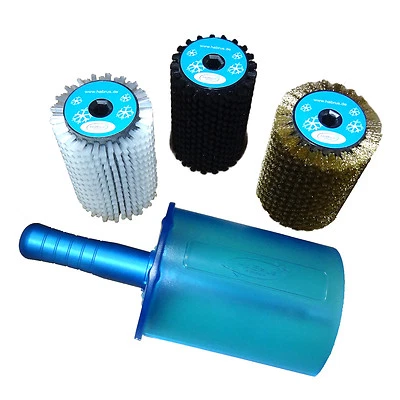 Habrus skitools Roto Bürste Roto brush Set Nylon Roßhaar Messing Rotobürste neu!