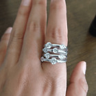 Faux Stack CZ Ring Silver size 7