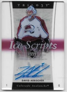 05/06 UPPER DECK TRILOGY ICE SCRIPTS AUTOGRAPH David Aebischer #ISDA - Picture 1 of 1