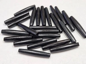 100 PCS BLACK BUFFALO BONE PIPE TUBE BEADING BEADS 1 1/2" - Picture 1 of 1