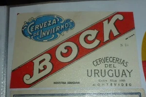 ca.  URUGUAY Cerveceria URUGUAYA  vintage beer label BOCK  N70 - Picture 1 of 1