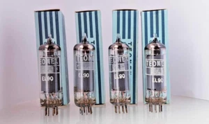 4 x EL90 TEONEX MATCHED QUAD ENGLAND Pentode BEAM POWER TUBE  6AQ5 NEW BOX - Picture 1 of 3
