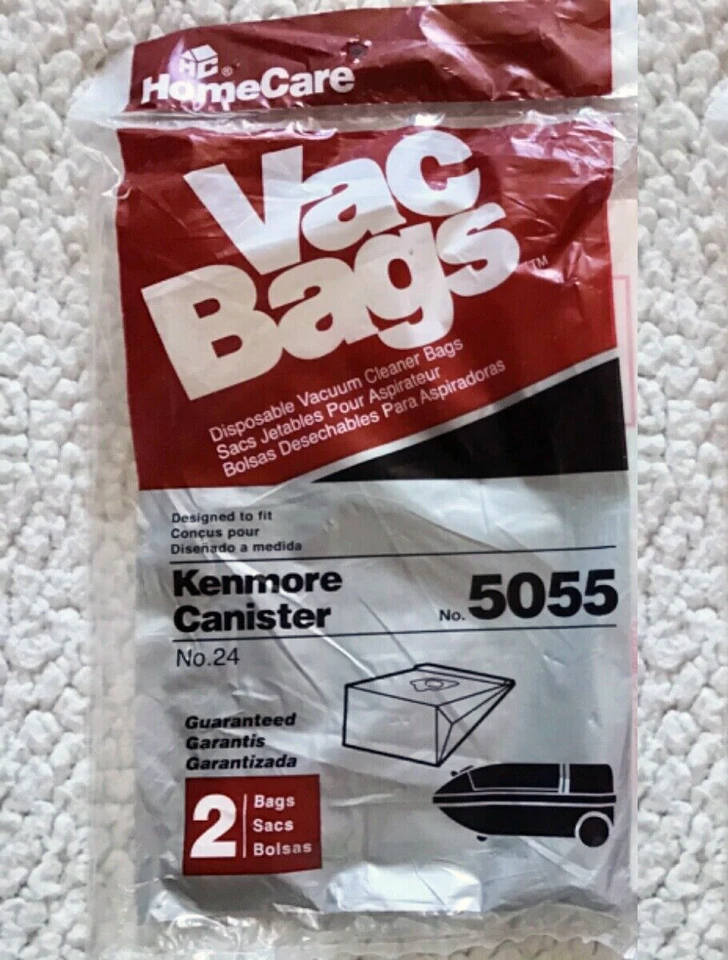(2) HomeCare Vacuum Bags For Kenmore Canister No. 5055 (No. 24) - Imagem 1 de 1