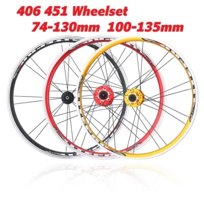 20inch 406 451 Faltrad Radsatz 74 130mm/100 135mm BMX Vorne Hinterräder - Bild 1 von 4