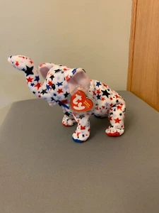TY Beanie Baby "Righty 2004" The Elephant MWMT 12th Generation Retired Tag Error - Picture 1 of 2