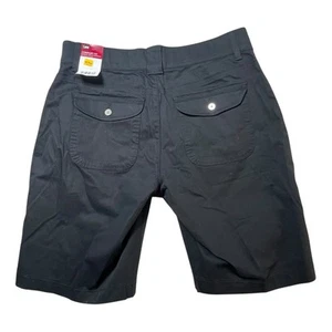Lee Women's Regular Fit Mid Rise Walk Shorts Black Pockets Size 8 New - Picture 1 of 6