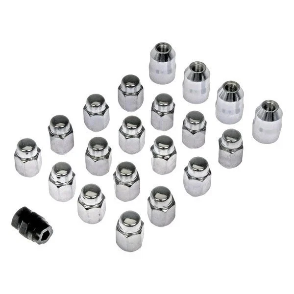 For Chevy P60 83-93 Chrome Cone Seat Acorn 2-Pc Lug Wheel Installation Kit - Imagem 1 de 2