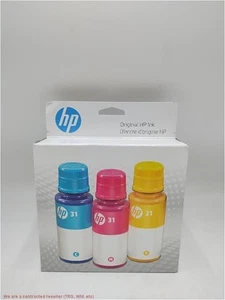 HP Inc. 31 Smart Tank Bottles CMY 3-Pack EXP MAY 2026 - Zdjęcie 1 z 2
