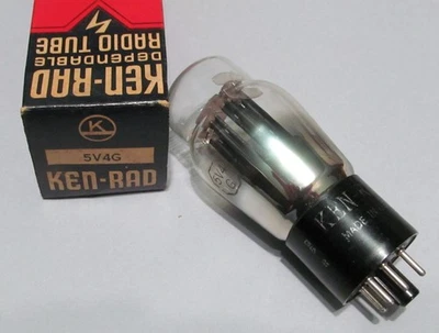 RECTIFICADOR KEN-RAD 5V4G NUEVO EN CAJA - PRUEBA NUEVO - CAJA ORIGINAL - PLACAS NEGRAS - AÑOS 40 Foto 1 de 3