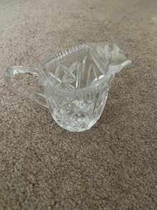 Vintage Clear Cut Creamer Mini Pitcher - Picture 1 of 10