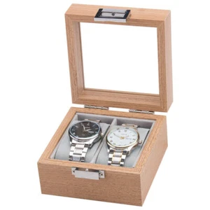 Uhrenkoffer Holz 2 Uhren Uhrenbox Uhrenpräsentation Schmuckkoffer Armbanduhren - Bild 1 von 5