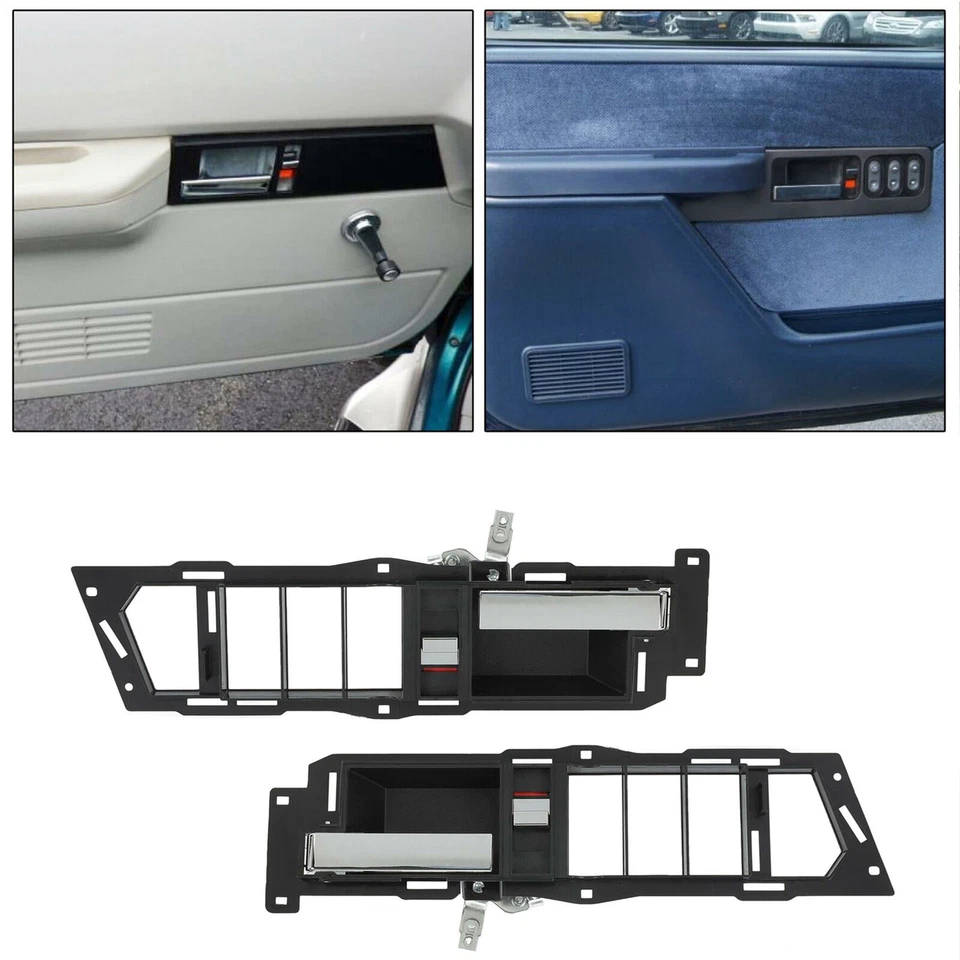 Front Interior Door Handles Set For 1988-1994 Chevy GMC C1500 K1500 Chrome Lever - Image 1 of 4